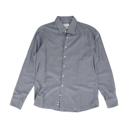 Navy Check Long Sleeve Button Down