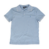 Blue Solid Short Sleeve Polo