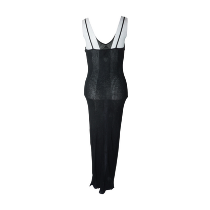 Black Solid Nightgown