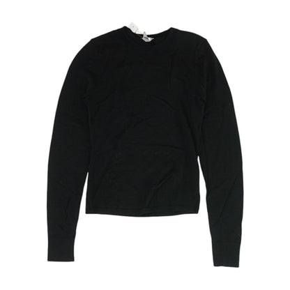 Black Crewneck Knit Top