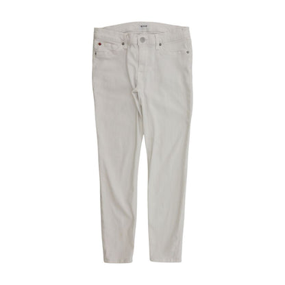 White Solid Skinny Leg Jeans