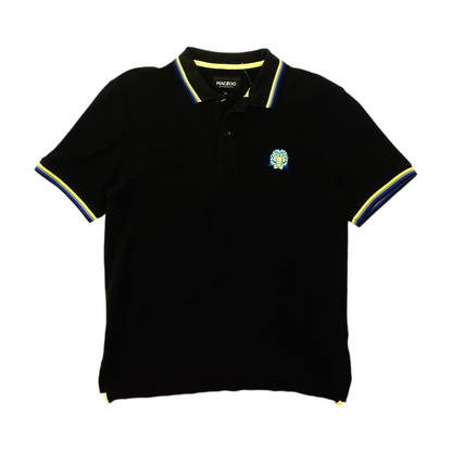 Black Solid Short Sleeve Polo