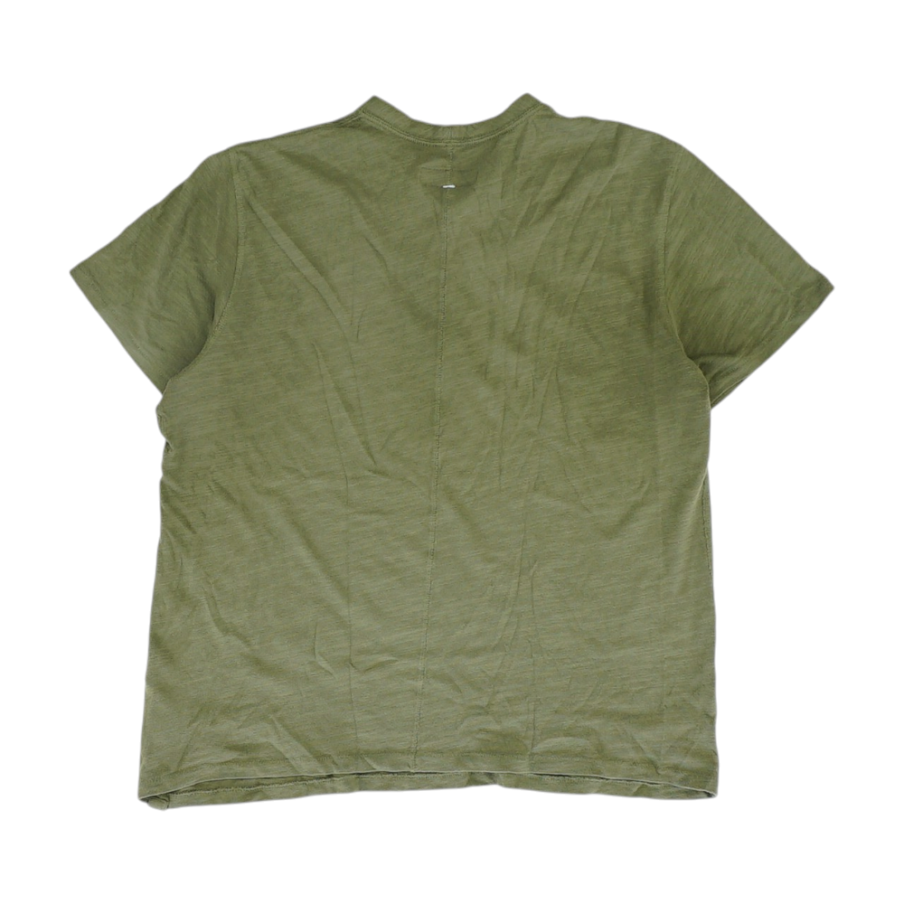Green Solid Henley T-Shirt