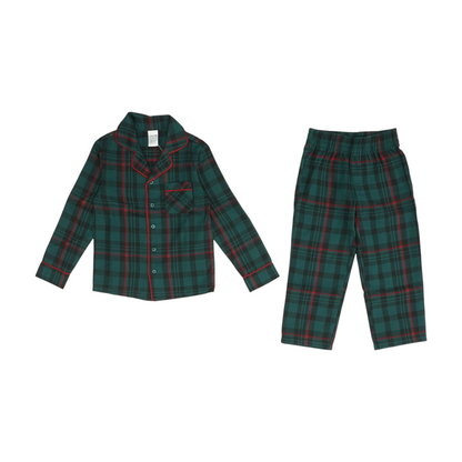 Green Plaid Pajama Set