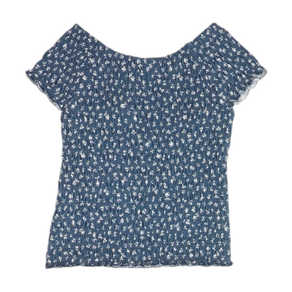 Blue Floral Blouse