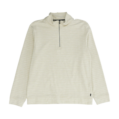 Dockers Beige Striped 1/4 Zip Pullover – Image 1