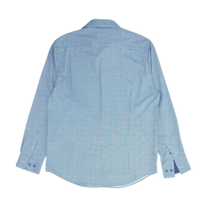 Navy Polka Dot Long Sleeve Button Down
