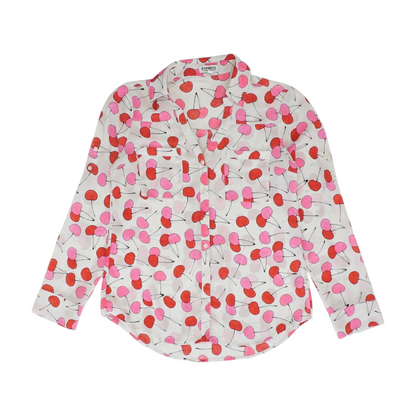 Pink Print Button Down