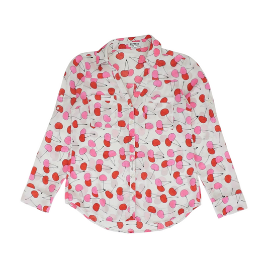 Pink Print Button Down