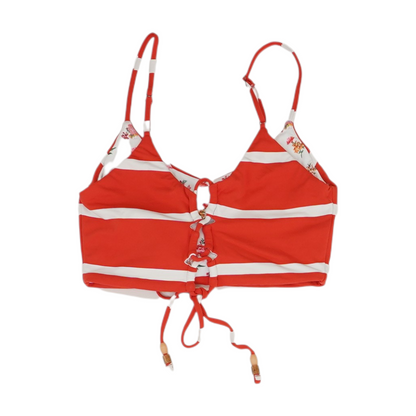 Red Striped Swim Top