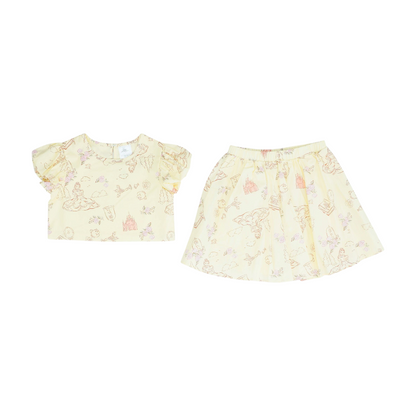 Yellow Print Short Sleeve Set