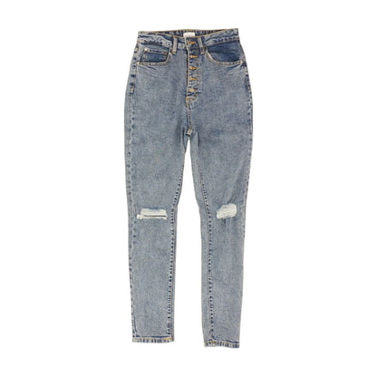 Blue Solid Jeans