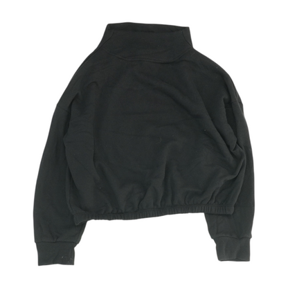 Black Solid Sweatshirt Pullover