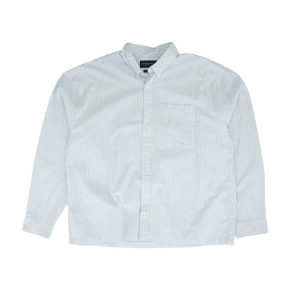 Blue Striped Long Sleeve Button Down