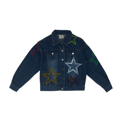 Blue Print Denim Jacket