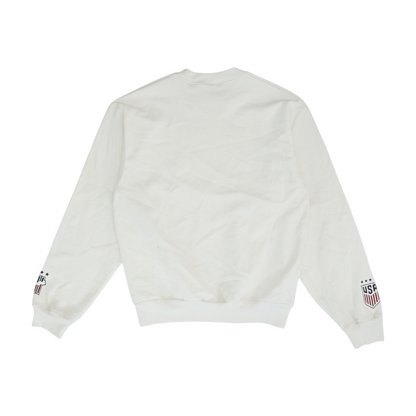 White Solid Sweatshirt Pullover