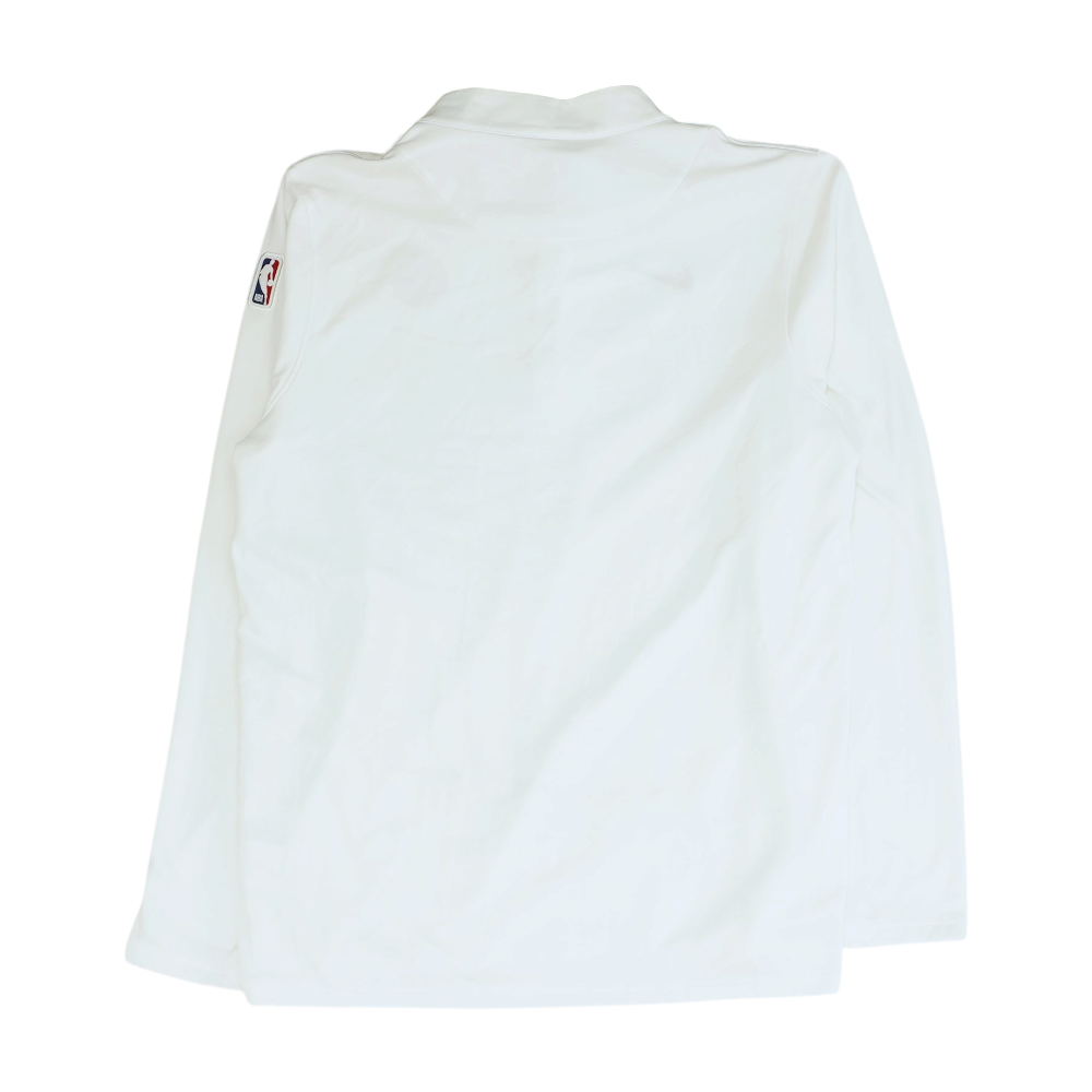 White Detroit Pistons Solid 1/4 Zip Pullover