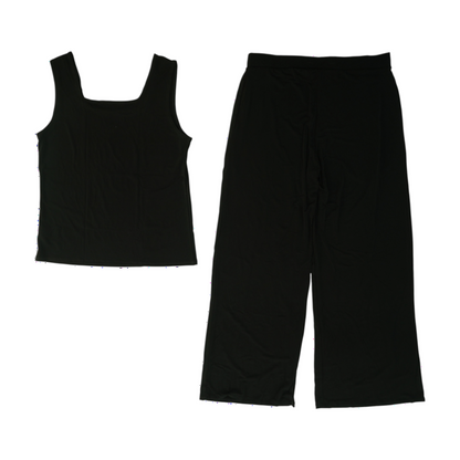 Black Solid Pant Set