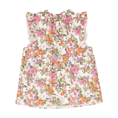 White Floral Blouse