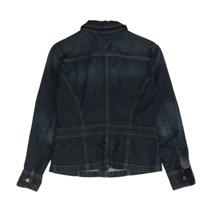Navy Solid Denim Jacket