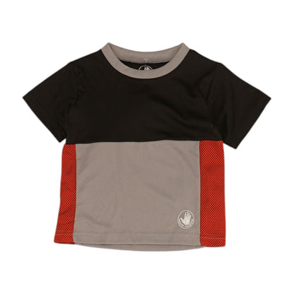 Black Color Block Crewneck T-Shirt