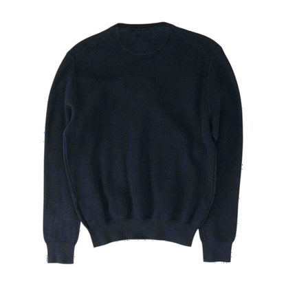 Navy Solid Pullover Sweater