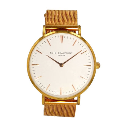 Women's Gold Tone Oxford Large Stainless Steel Watch