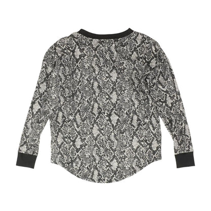 Gray Animal Print Crewneck T-Shirt