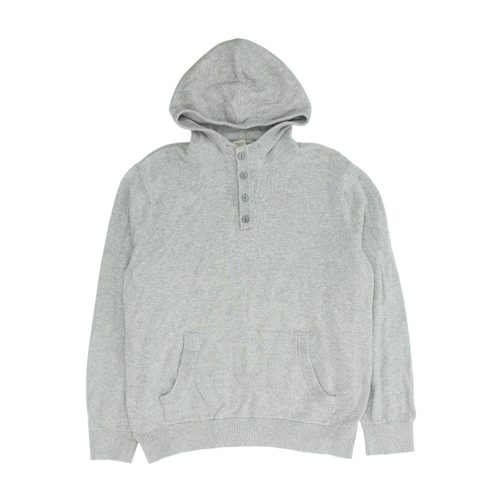 Gray Solid 1/4 Zip Sweater