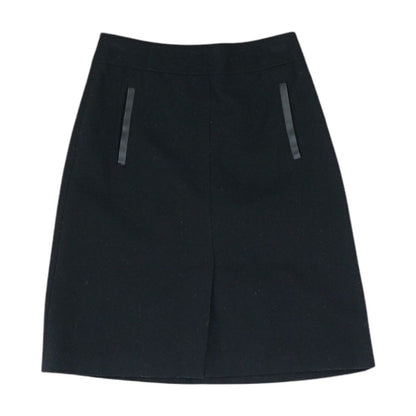 Black Solid Mini Skirt