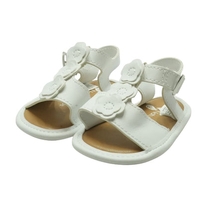 White Synthetic Crib Shoes