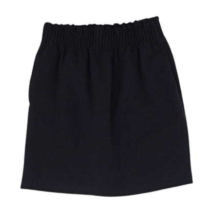 Black Solid Mini Skirt