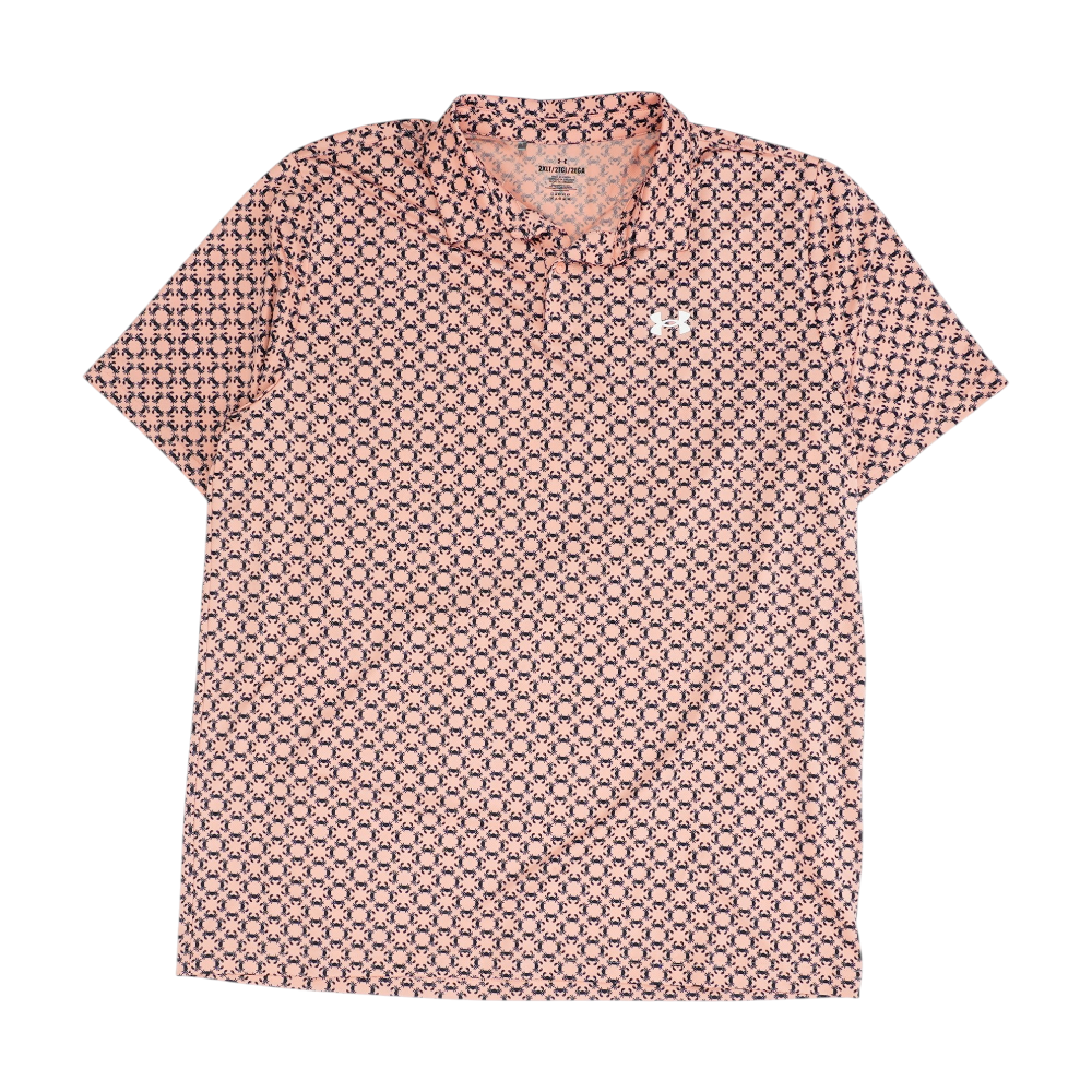 Pink Tall Print Short Sleeve Polo