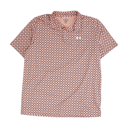 Pink Tall Print Short Sleeve Polo