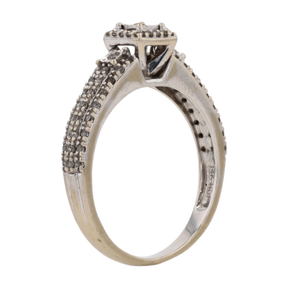 1/6 ctw 14K White Gold Diamond Engagement Ring