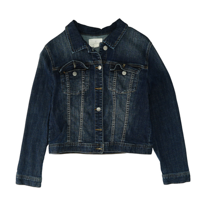 Blue Solid Denim Jacket