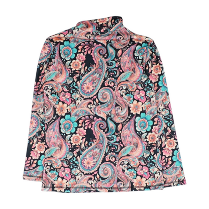 Black Paisley 1/4 Zip Pullover