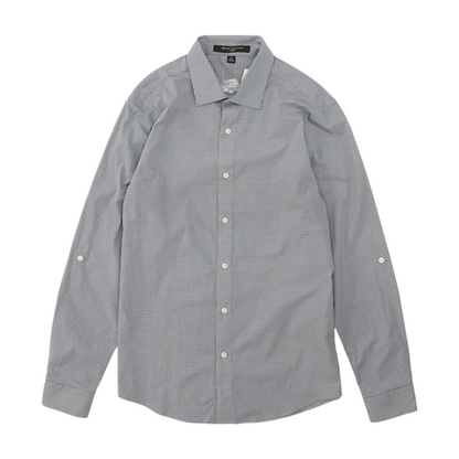 Gray Check Long Sleeve Button Down