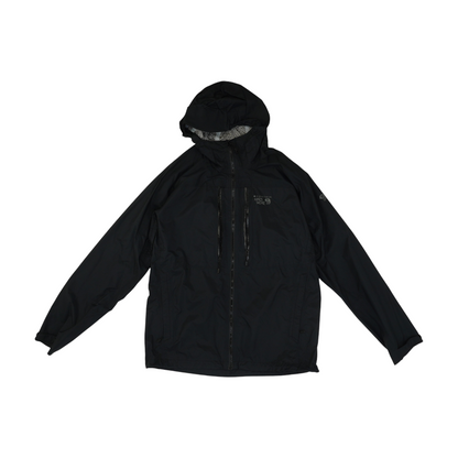 Black Solid Rain Jacket