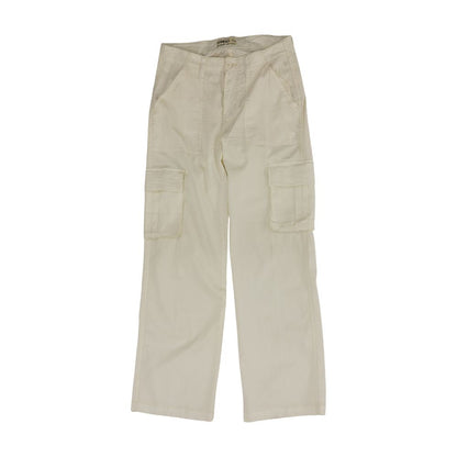 Ivory Solid Cargo Pants