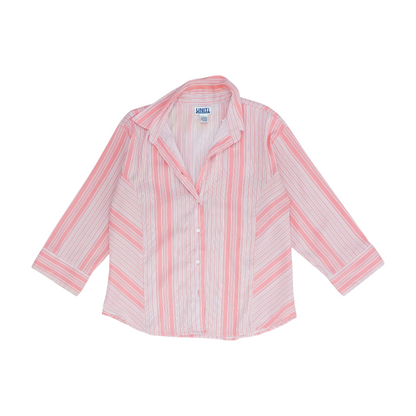 Vintage Pink Striped Button Down