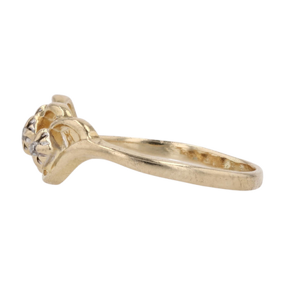 14K Yellow Gold Diamond Fashion Ring