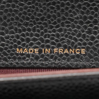 Classic Flap Card Holder in Black Leather