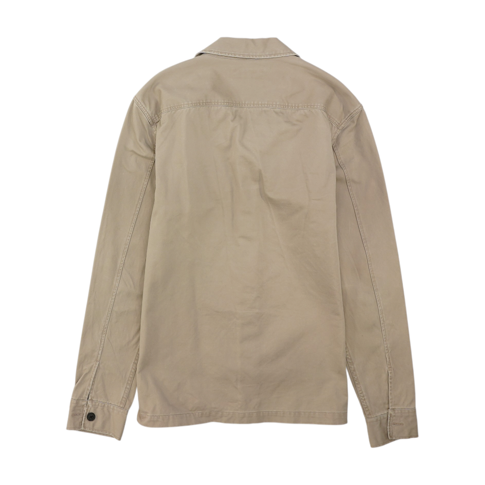 Gray Solid Long Sleeve Button Down