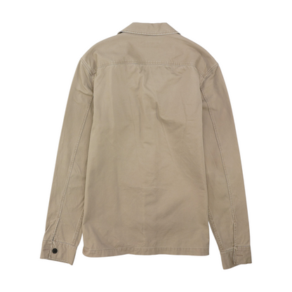 Gray Solid Long Sleeve Button Down