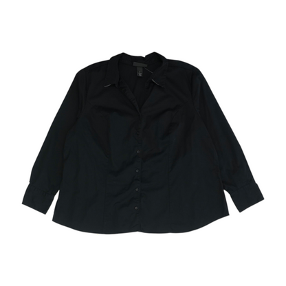 Black Plus Size Button Down