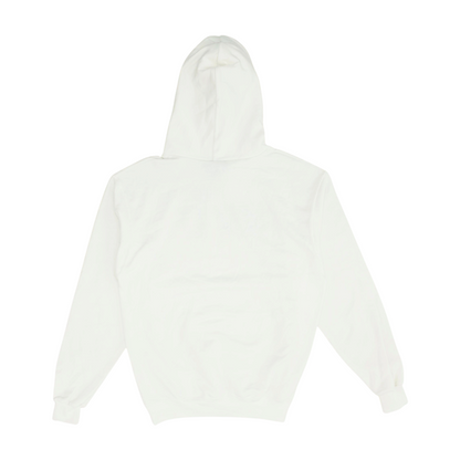White Graphic Hoodie Pullover
