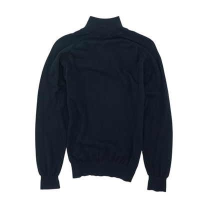 Navy Solid 1/4 Zip Sweater