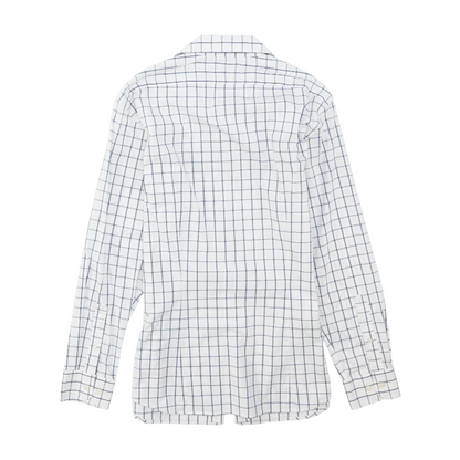 White Check Long Sleeve Button Down