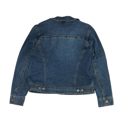 Blue Solid Denim Jacket